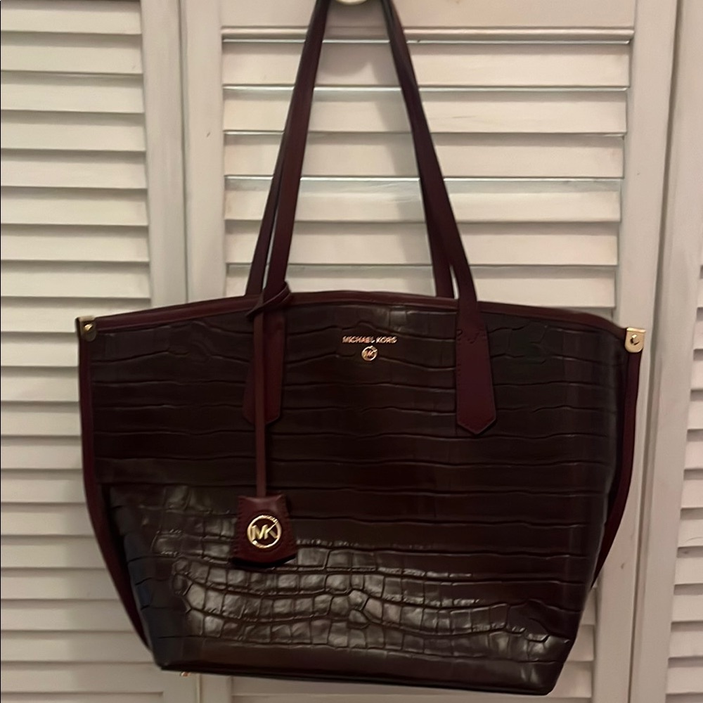 Michael Kors Burgundy Tote Bag